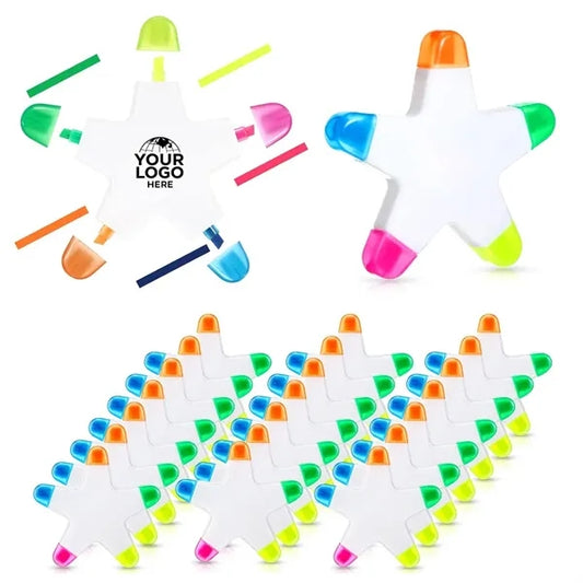 5-in-1 Star-Shaped Fluorescent Highlighter Marker