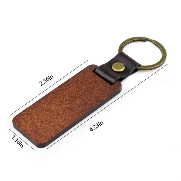 Wooden pendant keychain