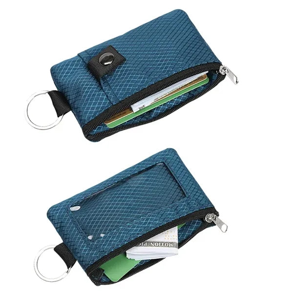 Water Resistant Wallet with Lanyard Keychain for Cards