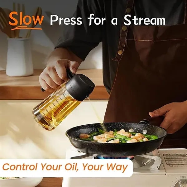 16oz Light-Blocking Dark Oil Sprayer For Cooking