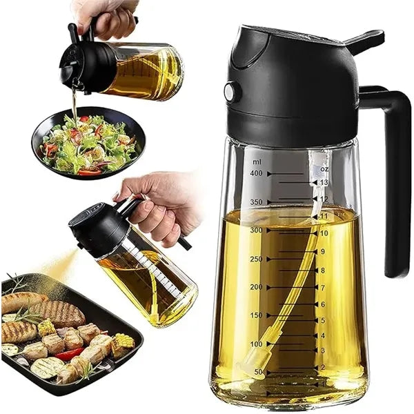 16oz Light-Blocking Dark Oil Sprayer For Cooking