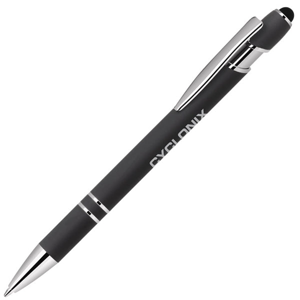 Rubber finish aluminum stylus pen