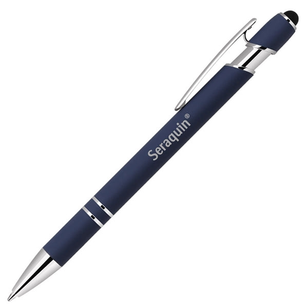 Rubber finish aluminum stylus pen