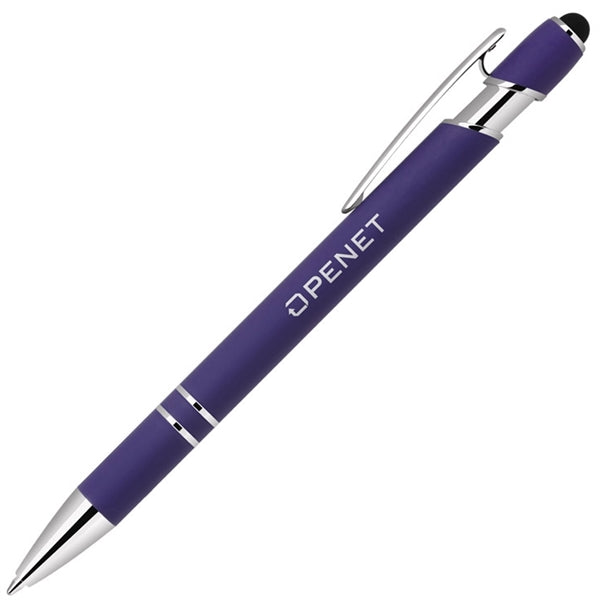 Rubber finish aluminum stylus pen