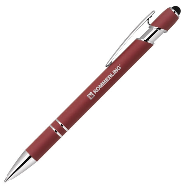 Rubber finish aluminum stylus pen