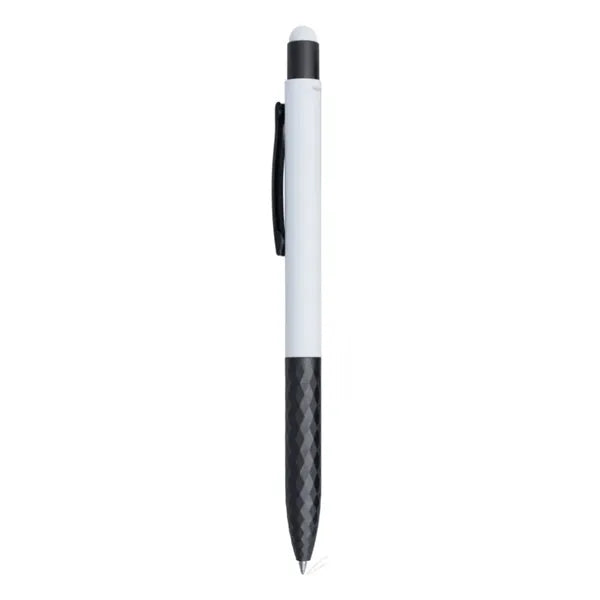 Geometric Stylus Soft Touch Gel Click Recycled Aluminum pen