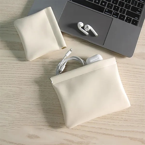 Squeeze Leather Storage Pouch