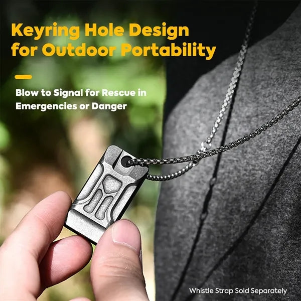 Titanium Alloy Dual-Tube Emergency Whistle