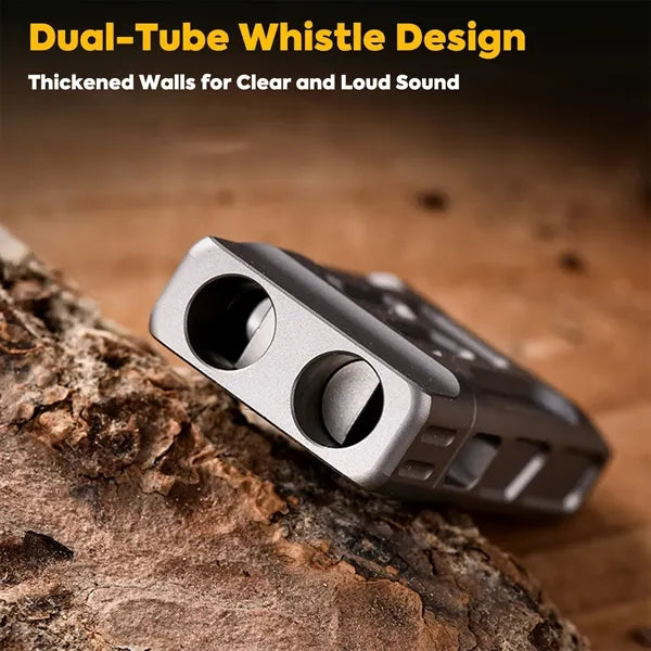 Titanium Alloy Dual-Tube Emergency Whistle