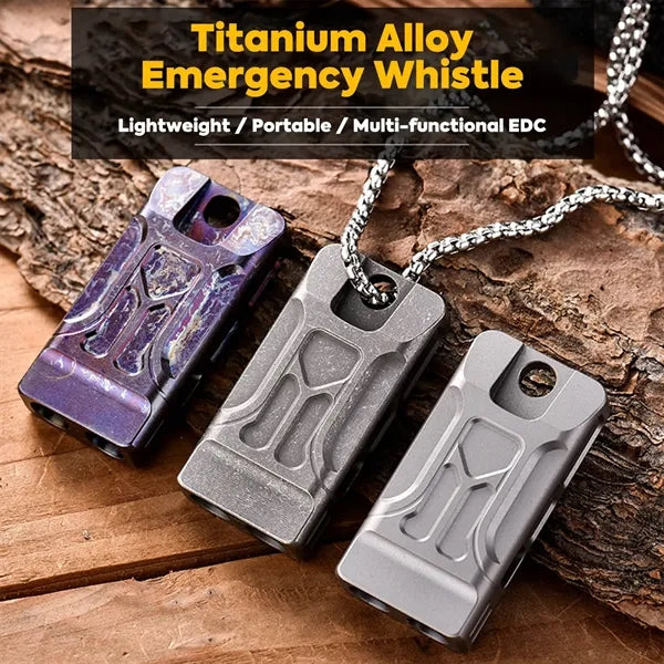 Titanium Alloy Dual-Tube Emergency Whistle