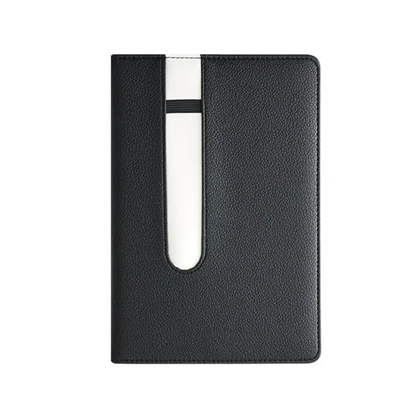 A5 Leather Notebook with Pen Holder