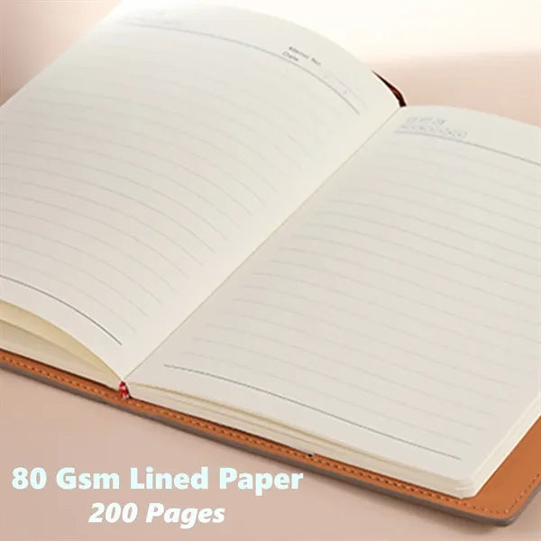 A5 Magnetic Closure Leather Notebook