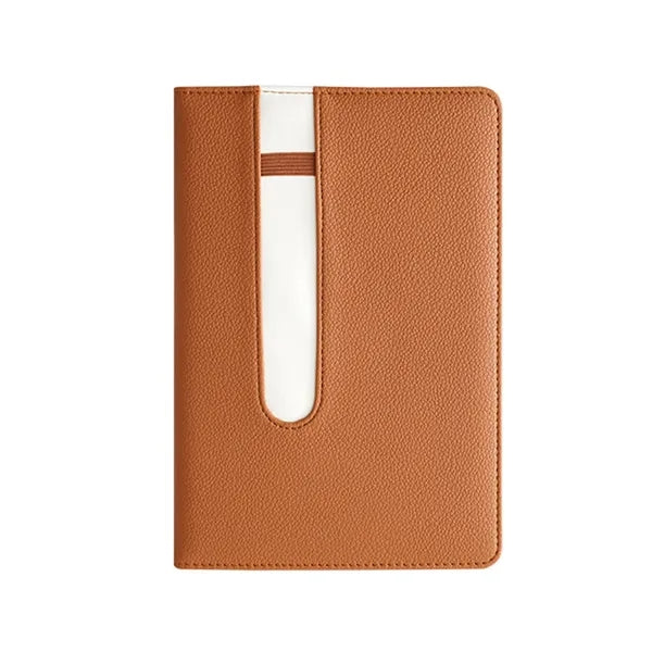 A5 Leather Notebook with Pen Holder