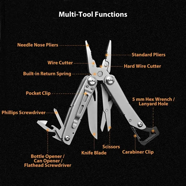 Stainless Steel Multi-Tool Pliers