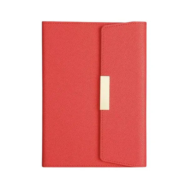 A5 Tri-Fold Leather Notebook with Magnetic Closure