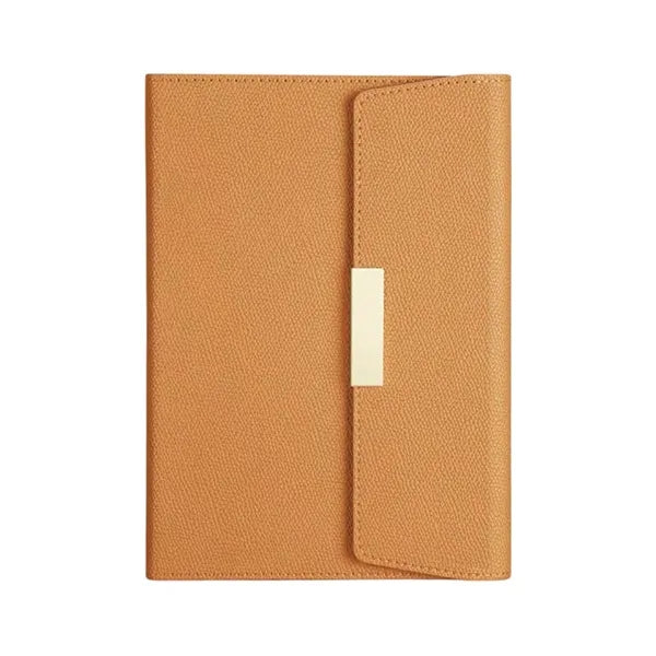 A5 Tri-Fold Leather Notebook with Magnetic Closure