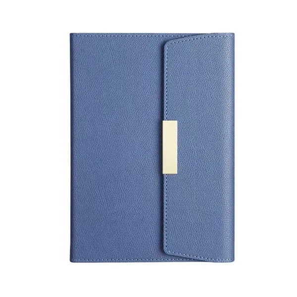 A5 Tri-Fold Leather Notebook with Magnetic Closure