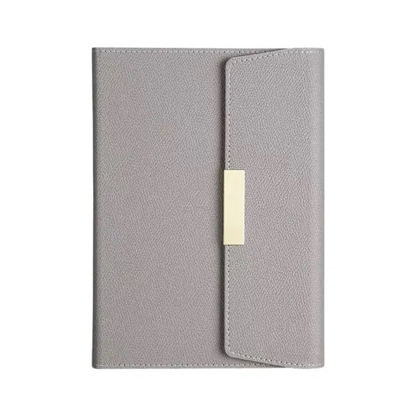 A5 Tri-Fold Leather Notebook with Magnetic Closure