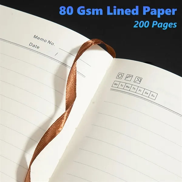 A5 Leather Notebook with Magnetic Closure