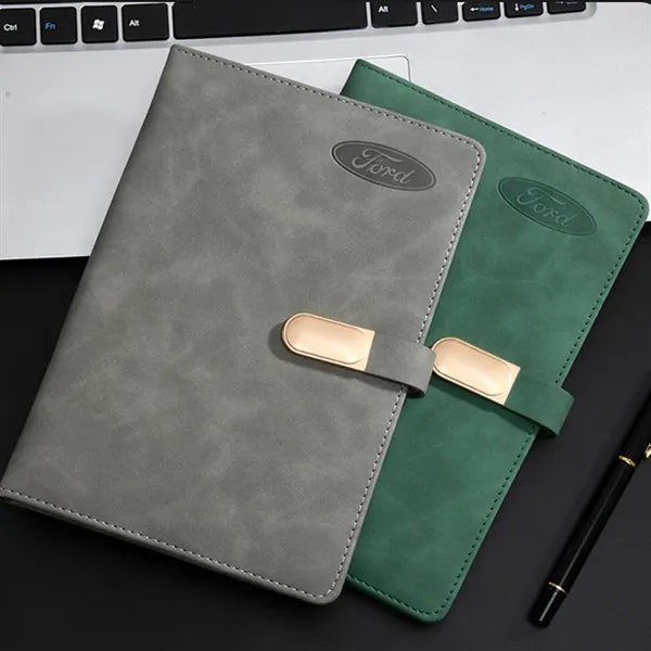 A5 Leather Notebook with Magnetic Closure