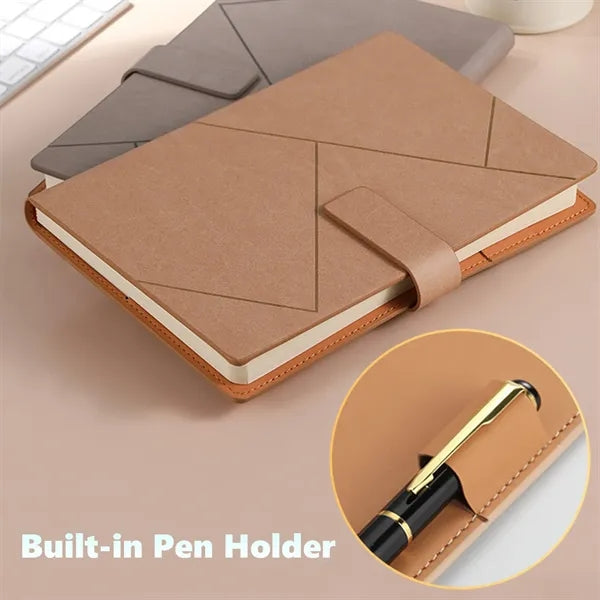A5 Magnetic Closure Leather Notebook