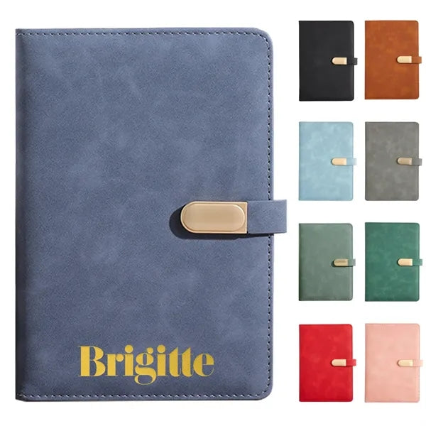 A5 Leather Notebook with Magnetic Closure