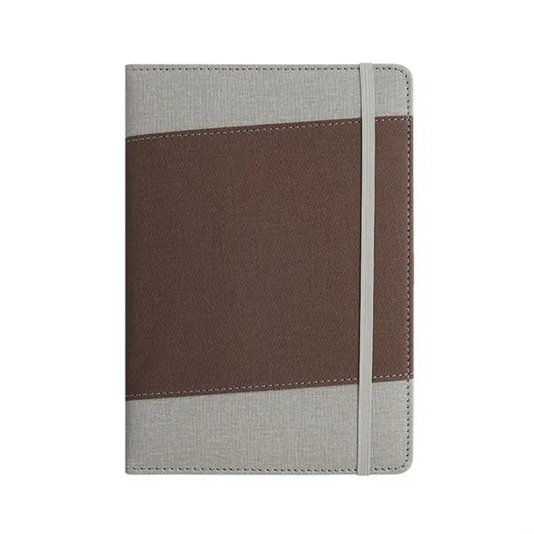 A5 Faux Bamboo Notebook with Elastic Band