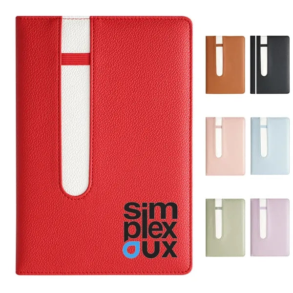 A5 Leather Notebook with Pen Holder