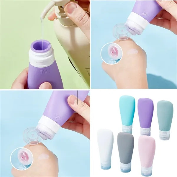 Silicone Travel Bottles For Toiletry Shampoo Free Shipping