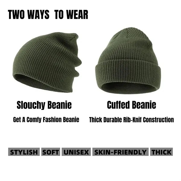 Unisex Winter Knit Beanie Cuffed Cap