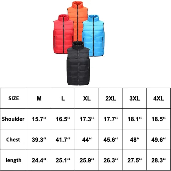Unisex Winter Quilted Vest Free Shipping