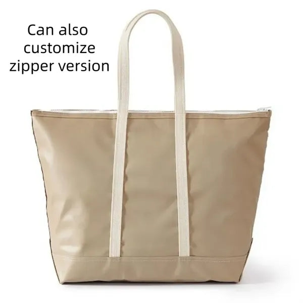 Water-resistant Oversize PU Leather Tote with Inner Pocket