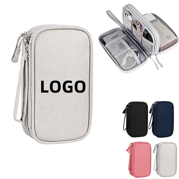 Double Layer Cable Organizer Bag Free Shipping