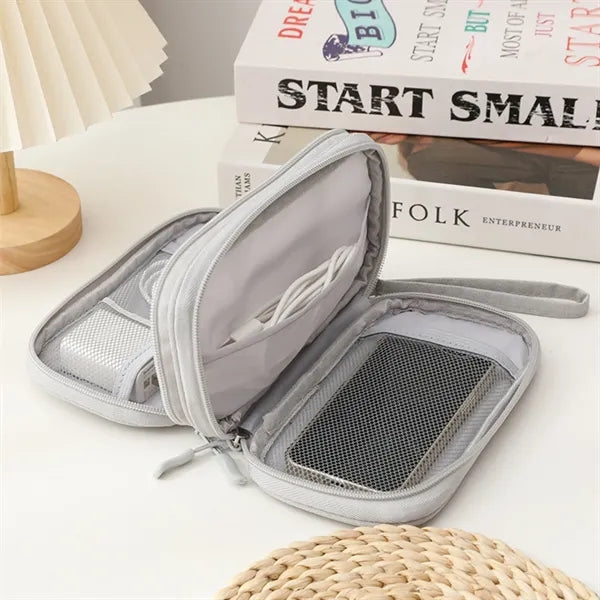Double Layer Cable Organizer Bag Free Shipping