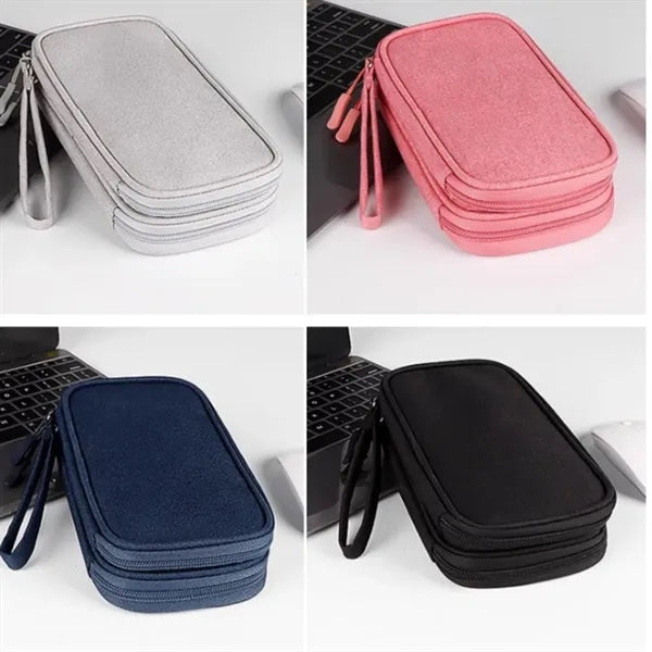 Double Layer Cable Organizer Bag Free Shipping
