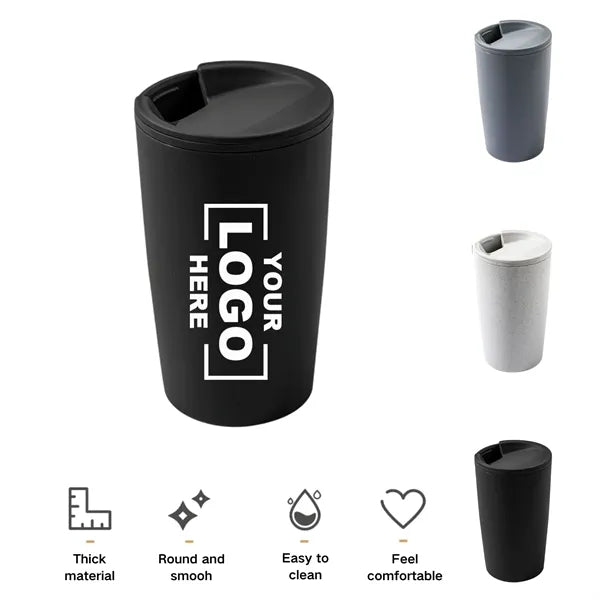 Portable Double Layer Plastic Coffee Cup Free Shipping