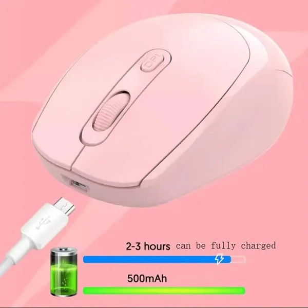 Silent Dual Mode Wireless Mouse 2.4G Rechargeable USB