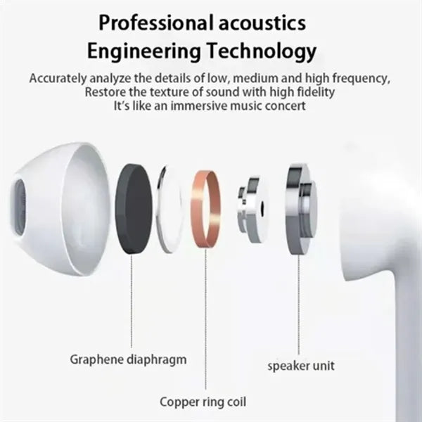 Pro6 TWS Wireless Bluetooth Earbuds In Ear Long Battery