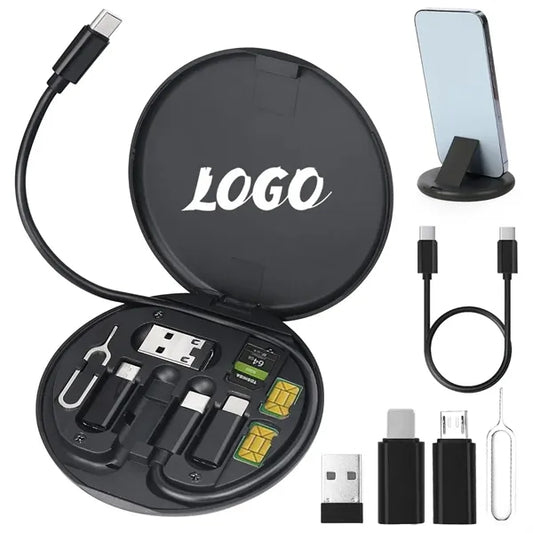 USB Adapter Kit Multi Type Charging Cable Case Card