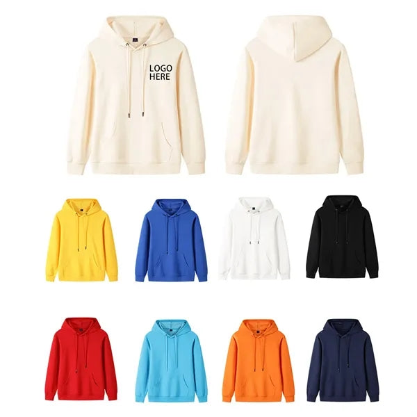 Unisex Pure Autumn Cotton Hooded Sweatshirt