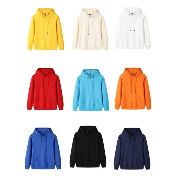 Unisex Pure Autumn Cotton Hooded Sweatshirt