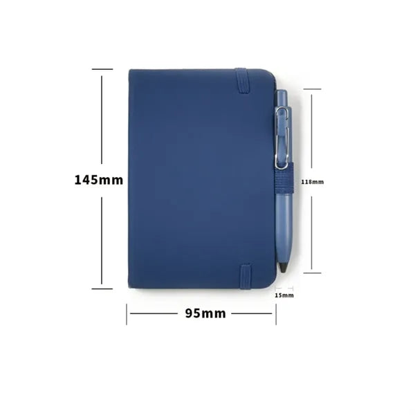 3.74" x 5.71" Mini Notebook with Retractable Pen - 80 Sheets