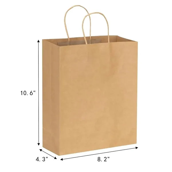 Eco-Friendly Kraft Brown Paper Shopping Bag with Handles