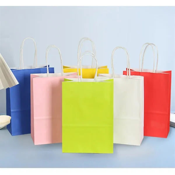 Eco-Friendly Kraft Brown Paper Shopping Bag with Handles