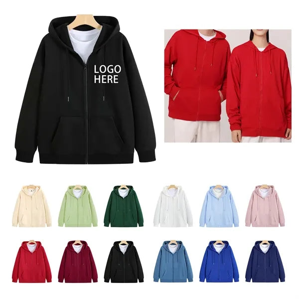 Zipper Hooded Cardigan Hoodie Sweatshirt