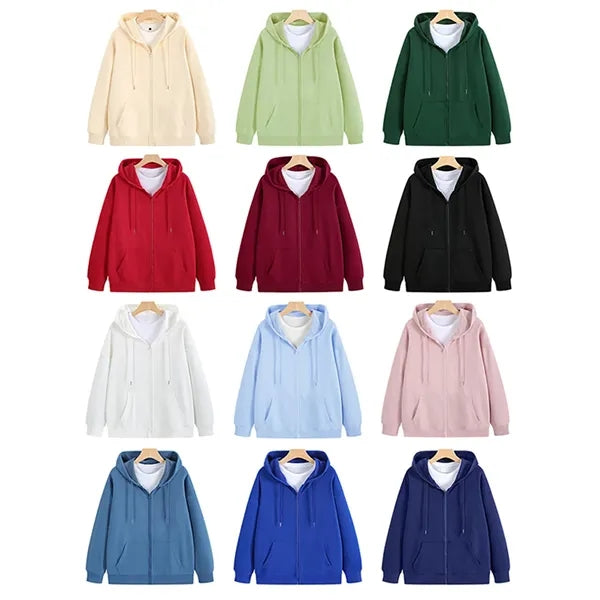Zipper Hooded Cardigan Hoodie Sweatshirt