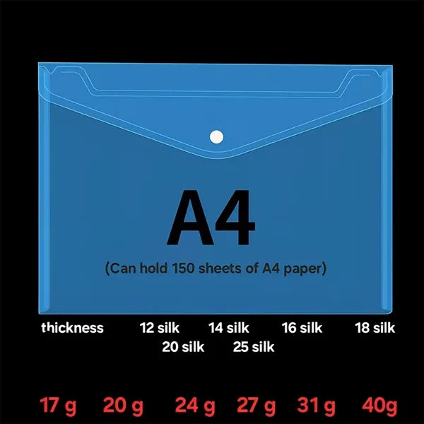A4 transparent file bag