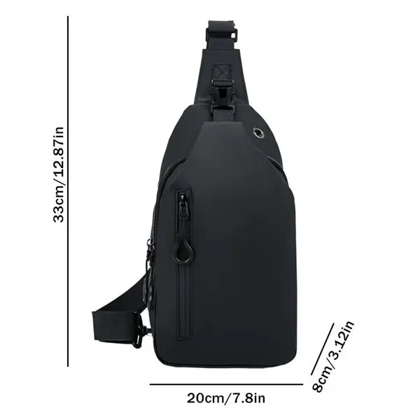 Waterproof Crossbody Sling Backpack with USB Charging Port
