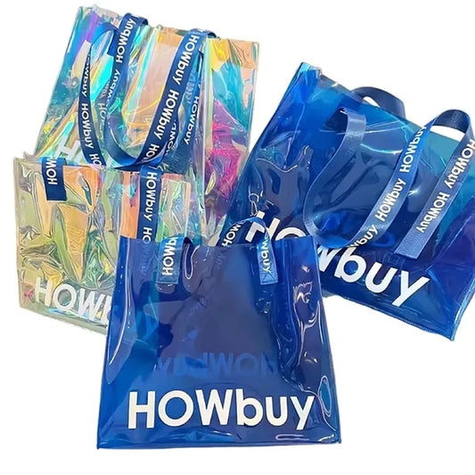 PVC single shoulder transparent shopping bag