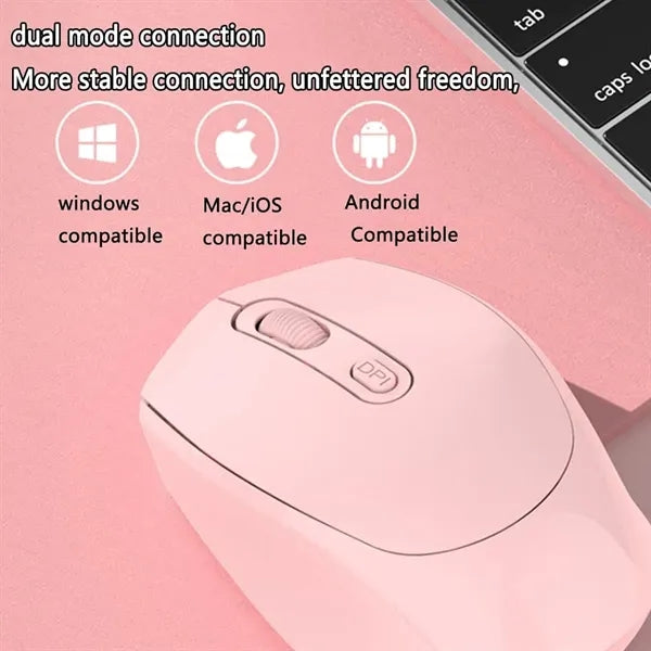 Rechargeable Wireless Bluetooth Mouse with USB Receiver
